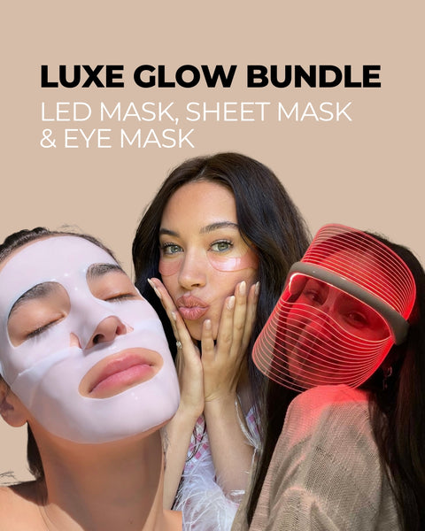 Luxe Glow Bundle - LED Mask, Eye Masks & Sheet Masks